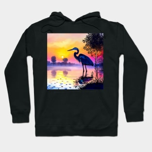 Heron at Sunrise Hoodie